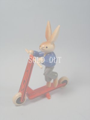 画像1: 木製　ウサギのスクーター　ドイツ製　1960s