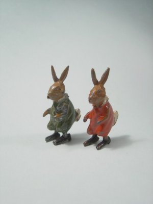 画像4: アンティーク　ウサギのフィギュア　アンチモニー　1900〜1930s