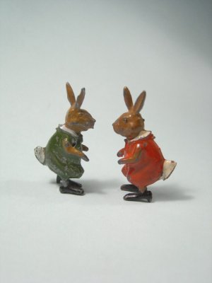 画像3: アンティーク　ウサギのフィギュア　アンチモニー　1900〜1930s