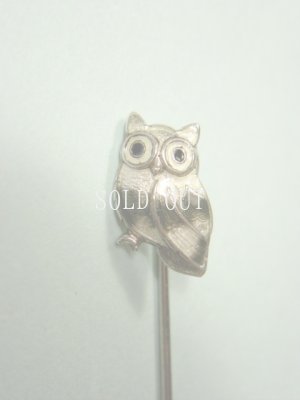 画像2: アンティークアクセサリー　フクロウのハットピン　1900〜1930s