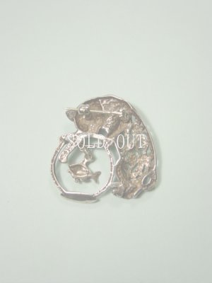画像4: アンティークアクセサリー　猫と金魚のブローチ　1960〜1980s