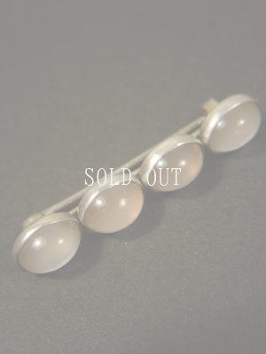 画像5: ムーンストーン　キャッツアイのブローチ　1930〜1960s