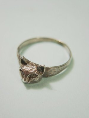 画像4: アンティークアクセサリー　猫の指輪　13号　1920〜1940s