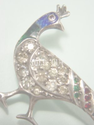 画像3: アンティークアクセサリー　孔雀のブローチ　1920〜1940s