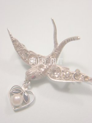 画像3: アンティークアクセサリー　ツバメのブローチ　1900〜1930s