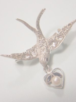 画像2: アンティークアクセサリー　ツバメのブローチ　1900〜1930s