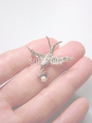 画像6: アンティークアクセサリー　ツバメのブローチ　1900〜1930s
