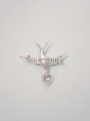 画像4: アンティークアクセサリー　ツバメのブローチ　1900〜1930s