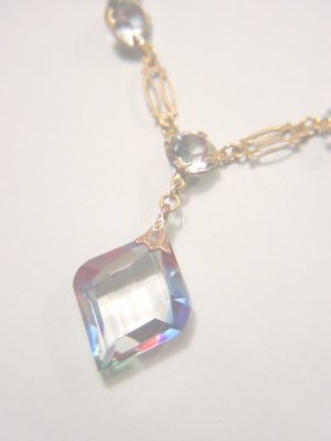 画像2: アンティークアクセサリー　アイリスガラスのネックレス　1920〜1940s