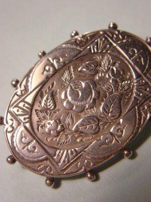 画像2: アンティークアクセサリー　シルバーのバラのブローチ　1887年