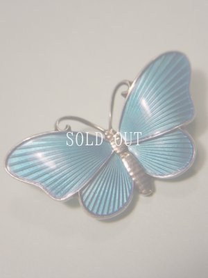 画像2: エナメルの蝶々のブローチ　ノルウェー　1950s