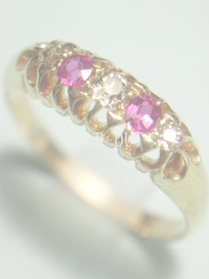 画像4: ルビーとダイアモンドの指輪　18k　12号　1880~1900s