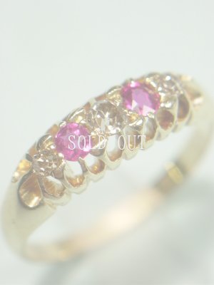 画像2: ルビーとダイアモンドの指輪　18k　12号　1880~1900s