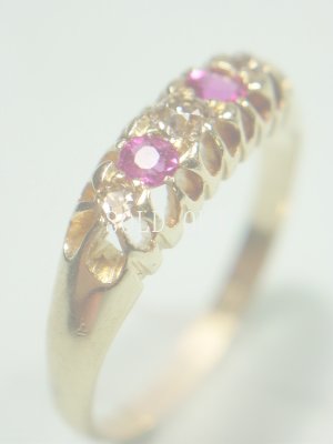 画像3: ルビーとダイアモンドの指輪　18k　12号　1880~1900s