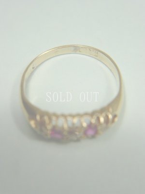 画像9: ルビーとダイアモンドの指輪　18k　12号　1880~1900s