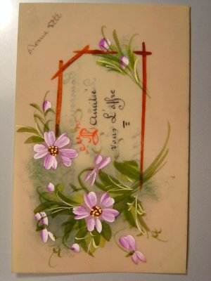 画像1:  セルロイドのポストカード　1915年