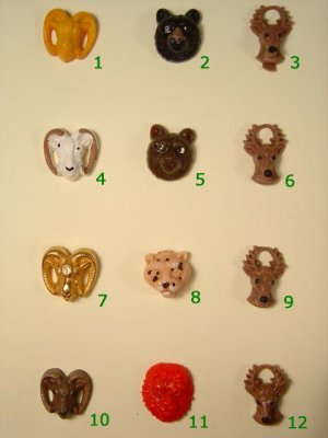 画像1:  動物のリアリスティックボタン