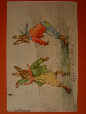 画像1: ウサギのポストカード　1903年