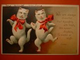 画像: ダンスをしている猫のポストカード　1910s