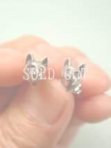 画像: 猫のピアス　シルバー