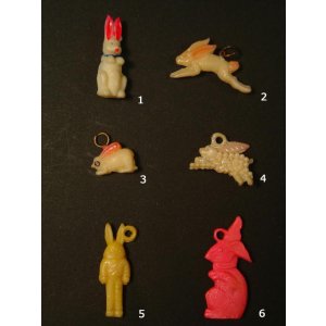 画像: アンティーク　ウサギのチャーム　1940〜1950s