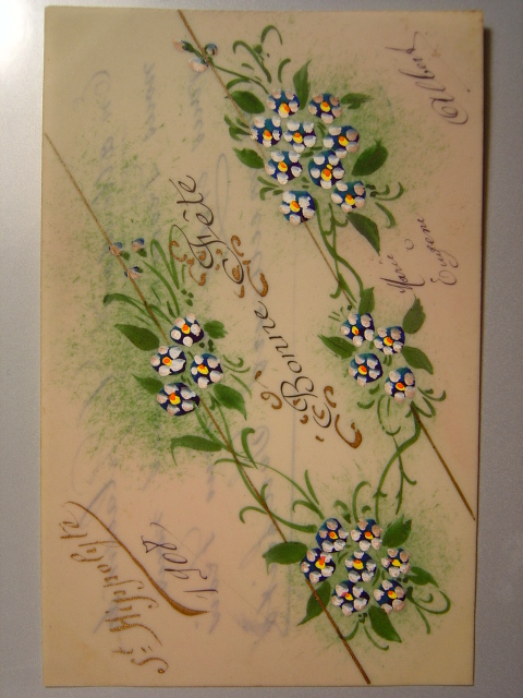 画像1:  セルロイドのポストカード　1908年