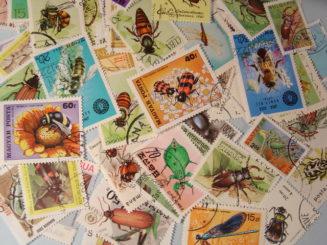 画像: 昆虫の切手　100枚