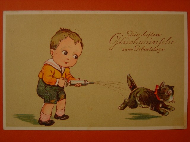 画像2: 男の子と猫のポストカード　1927年