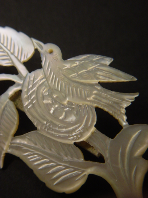 画像3: アンティークアクセサリー　真珠貝の鳥のブローチ　1900s〜1930s