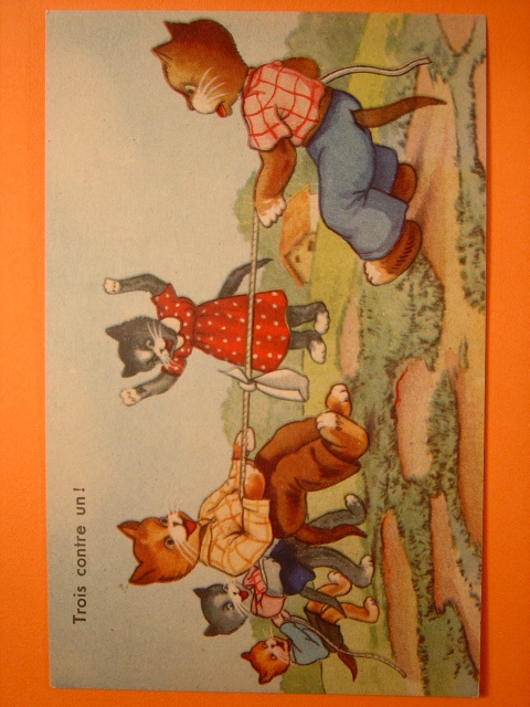 画像1: 猫のポストカード　1950s　未使用