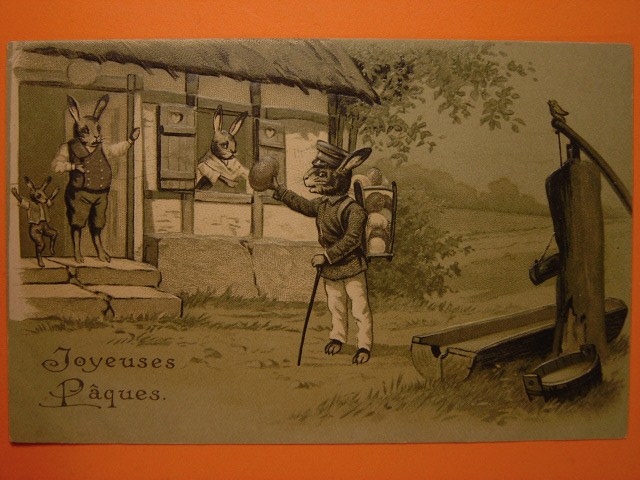 画像: ウサギのポストカード　1900s