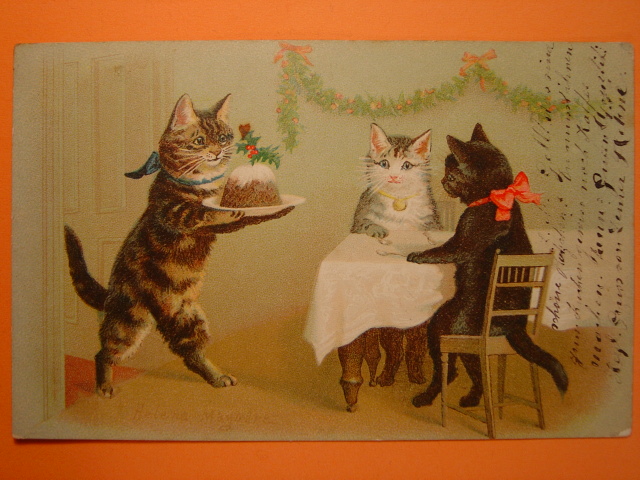 画像: 猫のポストカード　クリスマス　1900s