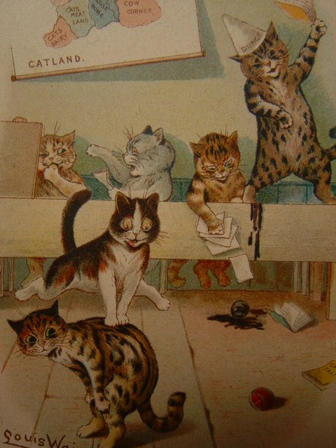 画像: ルイス・ウェイン　猫のポストカード　1900s　未使用