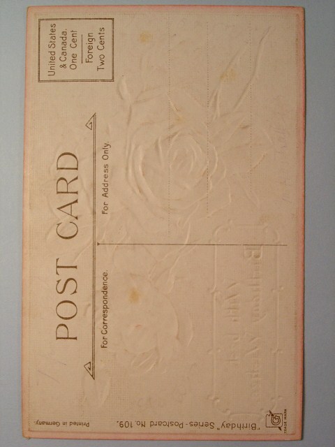 画像: バラのポストカード　1930s　未使用
