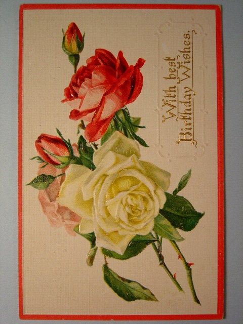 画像1: バラのポストカード　1930s　未使用