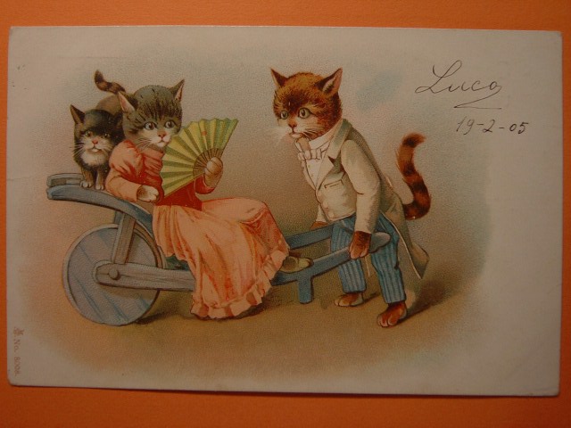 画像: 猫のポストカード　1905年