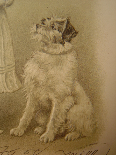 画像: 犬と猫と少女のポストカード　1900年