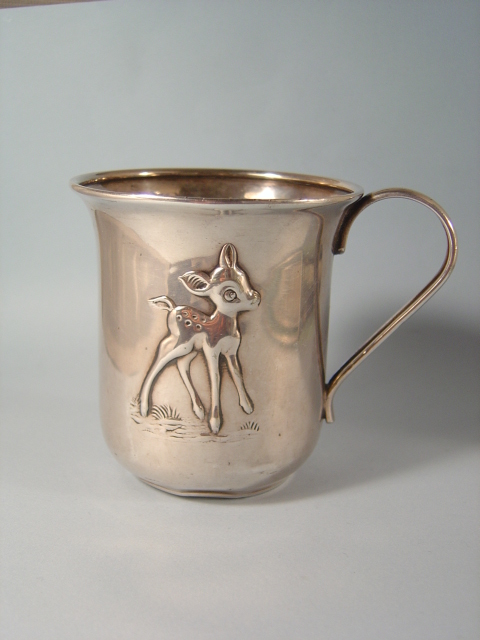 画像1: バンビのベビーカップ　シルバープレート