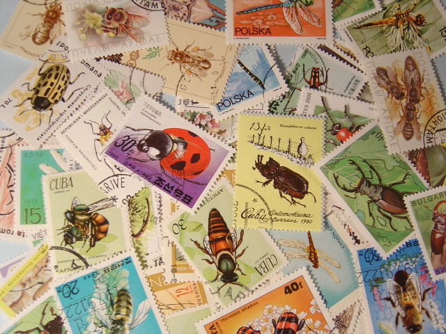 画像: 昆虫の切手　100枚