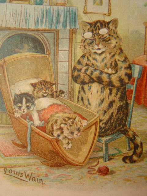 画像: ルイス・ウェイン　猫のポストカード　1900s