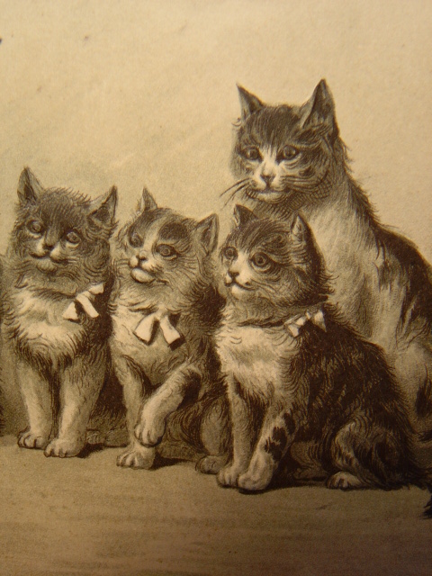 画像: 猫のポストカード　人形劇　1903年