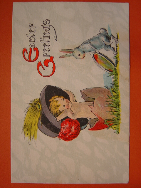 画像1: アンティーク　兎のポストカード　1920s